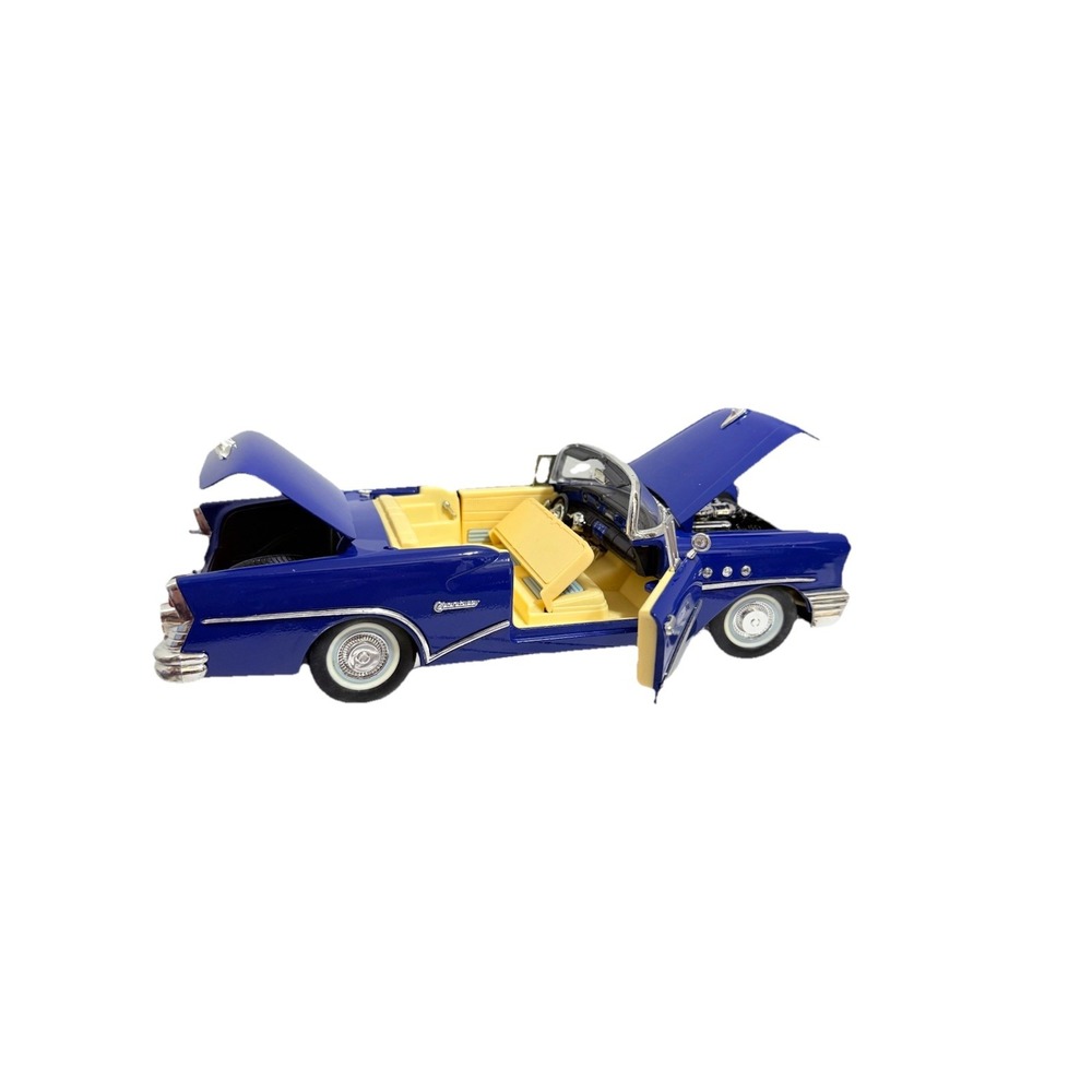 Mira 1955 Buick Century Convertible Car 1:18 Scale Plastic Model Car Blue Spain